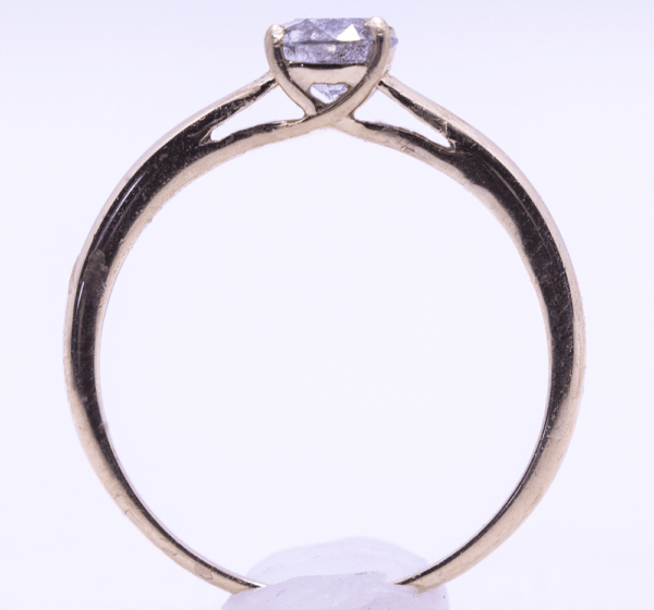 5mm Salt & Pepper Solitaire Engagement Ring