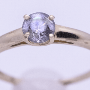 5mm Salt & Pepper Solitaire Engagement Ring