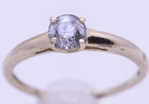 5mm Salt & Pepper Solitaire Engagement Ring