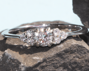 Three stone setting diamond Ring