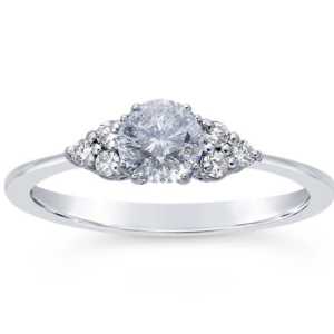 Three stone engagement ring