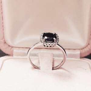 .85ct Cushion Blue Sapphire engagement ring