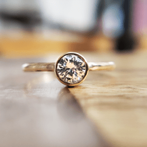 Moissanite 0.50 Engagement Ring