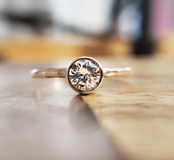 Moissanite 0.50 Engagement Ring