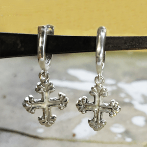 Silver Hoop earrings, Gothic