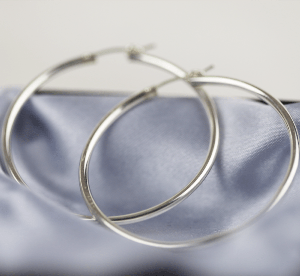 Large Silver Hoops