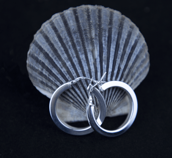 Chunky Silver Hoops Mochi studio