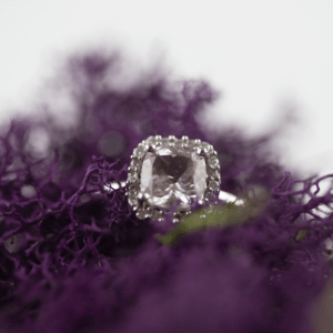 Morganite & Diamonds engagement ring
