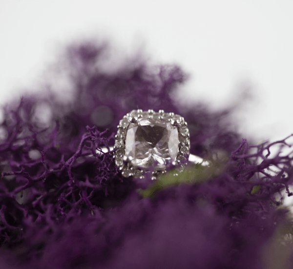 Morganite & Diamonds engagement ring