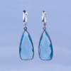 Blue topaz tear drops earrings