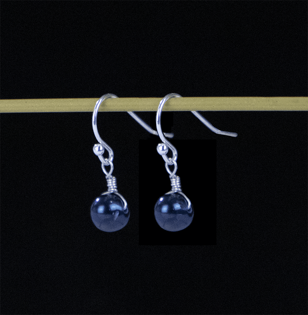 Blue Pearls Earrings