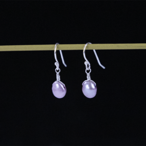 Lavender Fresh Water Pearls Earrings